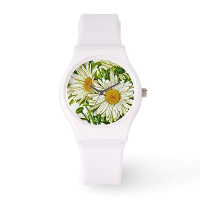 Shasta Daisy  Seed Packet Horloge (Voorkant)