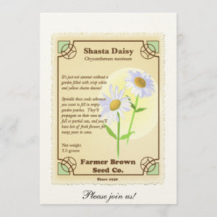 Shasta Daisy Seed Packet Kaart