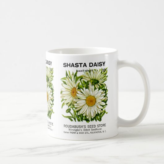 Shasta Daisy Seed Packet Koffiemok (Rechts)