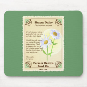 Shasta Daisy Seed Packet Muismat
