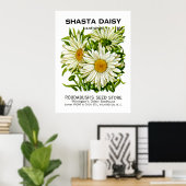 Shasta Daisy  Seed Packet Poster (Thuiskantoor)