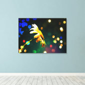 Shasta Daisy Sparkle Wrapped Canvas Afdruk (Insitu (Houten vloer))