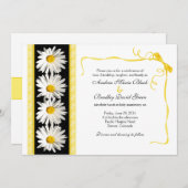 Shasta Daisy Wedding Invitation Kaart (Voorkant / Achterkant)