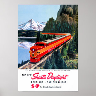 Shasta Daylight Portland San Francisco Poster