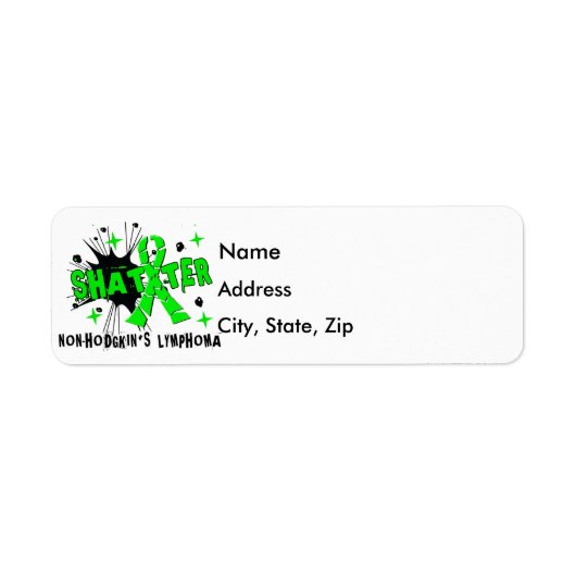 Shatter Non-Hodgkin lymfoom Etiket (Voorkant)