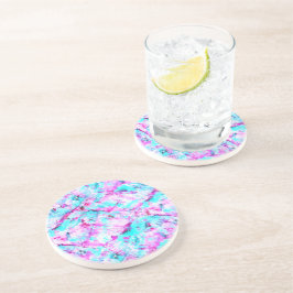 Shattered Blossom Een kleurrijk lichtontwerp Zandsteen Onderzetter