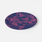 Shattered Blue Red Papieren Bordje (Gekanteld)