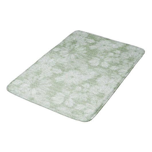Shattered Daisy Textured Pattern in Lime Green Badmat (Gekanteld)