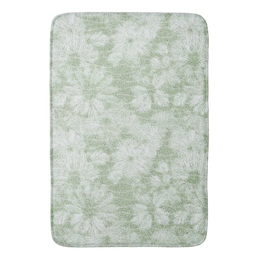 Shattered Daisy Textured Pattern in Lime Green Badmat (Voorkant Verticaal)