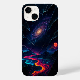 Shattered Glass Galaxy Illusion iPhone Case