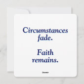 Shattered Hourglass: Een boodschap van geloof Feestdagenkaart (Achterkant)