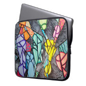Shattered Light: Geïnspireerd Abstract Laptop Sleeve (Voorkant Links)