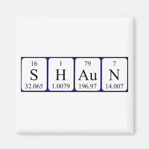 Shaun periodieke lijstnaam magnet magneet