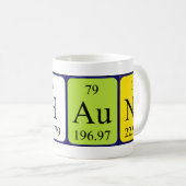 Shauna nom de table périodique mug (Devant droit)
