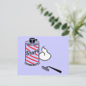 Shave Cream en Razor Briefkaart (Staand voorkant)