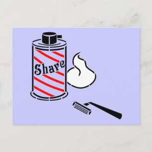 Shave Cream en Razor Briefkaart
