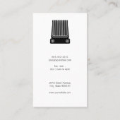 Shave en Haircut Barber | Houtlederen sierstrip Visitekaartje (Achterkant)