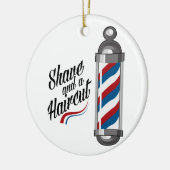 Shave en Haircut Keramisch Ornament (Links)