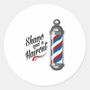 Shave & Haircut Ronde Sticker
