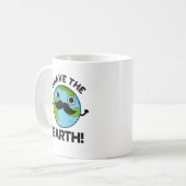 Shave The Earth Funny Pun Koffiemok (Voorkant links)