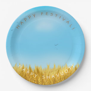 SHAVUOT Festival Jewish Holiday Gold Wheat Field Papieren Bordje
