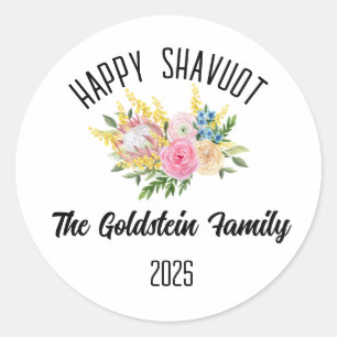 Shavuot Joodse vakantie Gepersonaliseerde familien Ronde Sticker