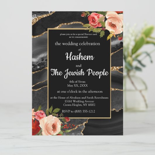 Shavuot Shavuos Wekenfeest Uitnodigingen (Staand voorkant)