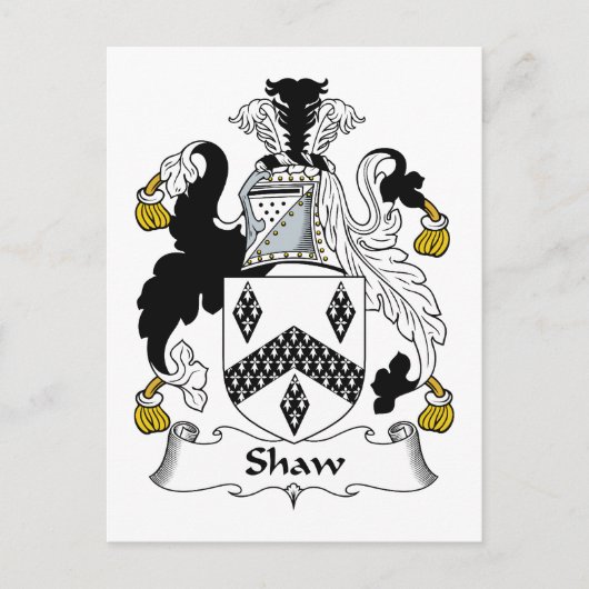 Shaw Family Crest Briefkaart (Voorkant)