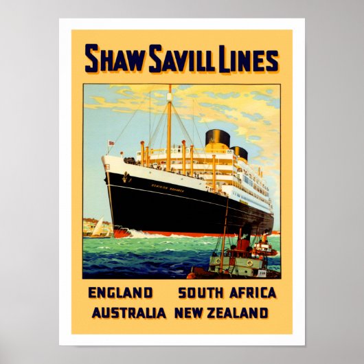Shaw Savill Line Poster (Voorkant)