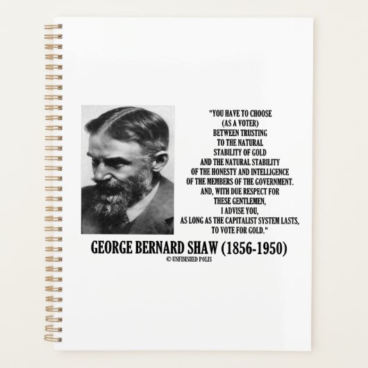 Shaw Stabiliteit Goud Eerlijkheid Leden Overheid Q Planner (Voorkant)