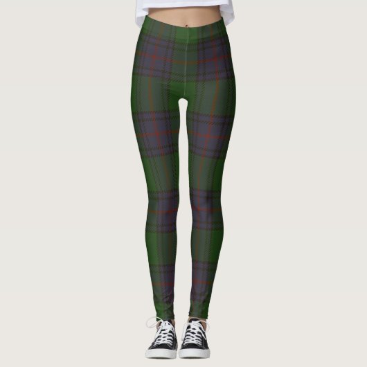 Shaw Tartan Clan Plaid Leggings (Voorkant)