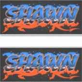Shawn Vorname Name Graffiti Aufkleber Sticker (Voorkant)