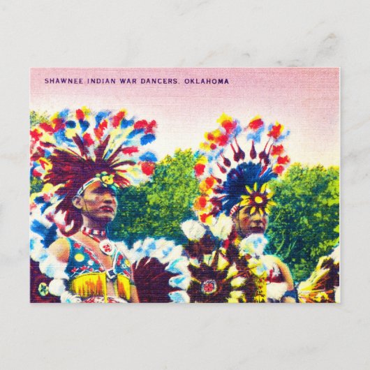 Shawnee Indian War Dancers, Oklahoma Briefkaart (Voorkant)