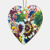 Shawnee Indian War Dancers, Oklahoma Keramisch Ornament (Links)