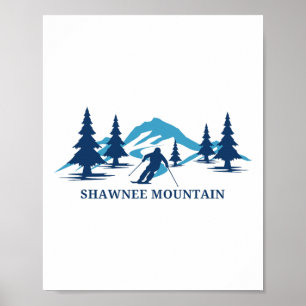 Shawnee Mountain Pennsylvania Skigebied Skiën Sk Poster