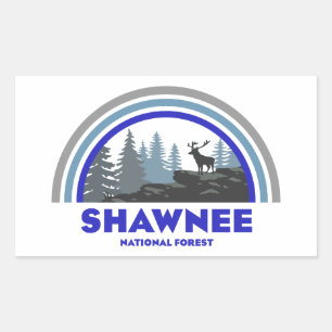 Shawnee National Forest Regenboog Herten Rechthoekige Sticker