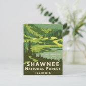 Shawnee National Forest Retro Reizen Feestdagenkaart (Staand voorkant)