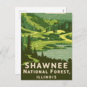 Shawnee National Forest Retro Reizen Feestdagenkaart (Voorkant / Achterkant)