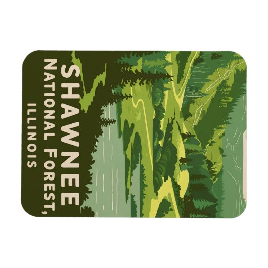 Shawnee National Forest Retro Reizen Magneet (Horizontaal)