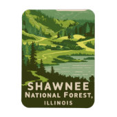 Shawnee National Forest Retro Reizen Magneet (Verticaal)