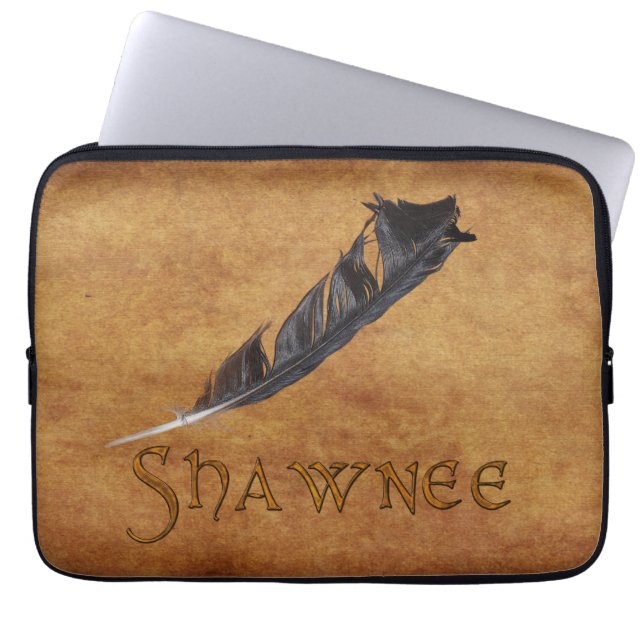 SHAWNEE Native American Feather Laptop Mover Laptop Sleeve (Voorkant)