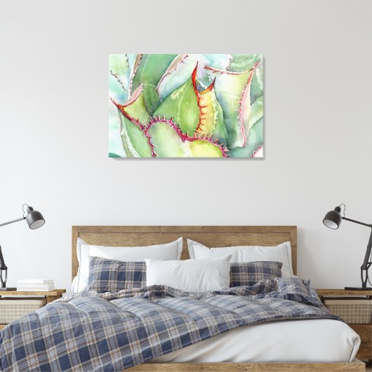 Shaw's Agave Canvas Print (Insitu (Slaapkamer))