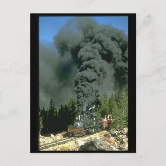 Shay No. 12 blackens the sky on_Steam Trains Briefkaart (Voorkant)