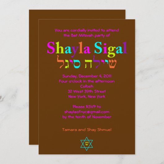 Shayla Custom met Shin Kaart (Voorkant / Achterkant)