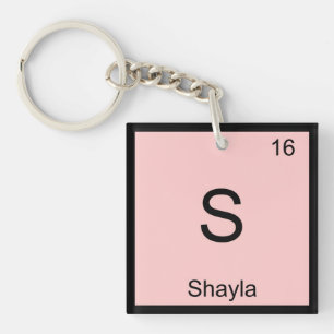Shayla Name Chemistry Element Periodic Table Sleutelhanger