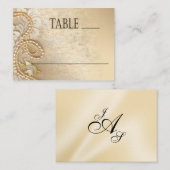 Shayla Pearls & Lace Mariage | carte d'emplacement (Devant / Derrière)