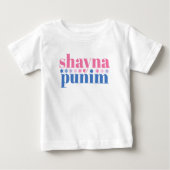 Shayna Punim Joods Roze Blauw Leuke Slogan (Voorkant)