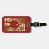 SHAZAM! | Abilities Golden Typography Graphic Bagagelabel (Voorkant horizontaal)