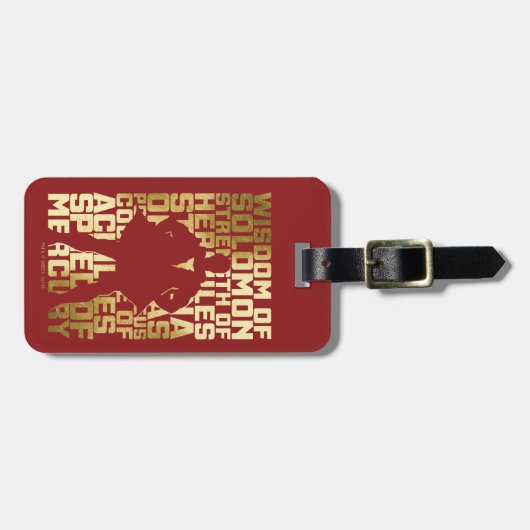 SHAZAM! | Abilities Golden Typography Graphic Bagagelabel (Voorkant horizontaal)