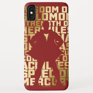 SHAZAM!   Abilities Golden Typography Graphic iPhone XS Max Hoesje